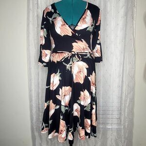 Black Blush Floral Romantic Coquette Feminine Easter Mothers Day Date Wedding 1X